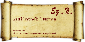 Szánthó Norma névjegykártya
